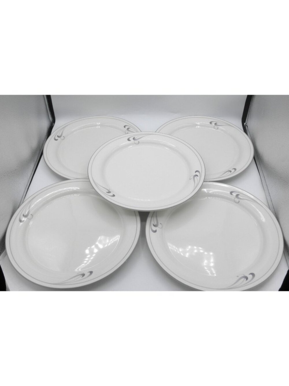 Grey Brushstrokes by Lenox 10-3/4 In. Dinner Plates Set of 5 Pattern Code: L GRB
